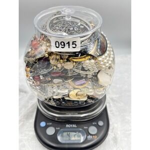 Mystery Jewelry Jar 4lbs+ Wearable Vintage to Now Necklaces Bracelets Rings 0915